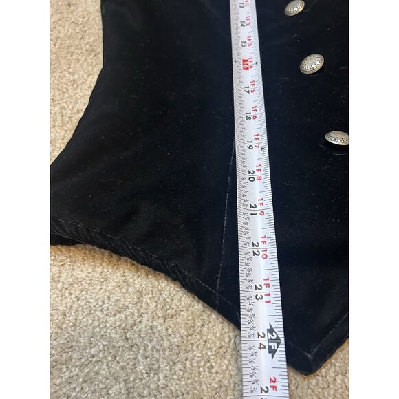 Vintage Womens Velvet Western Blazer Sz S Aztec Tribal Stand Collar Embroidered - Picture 7 of 7